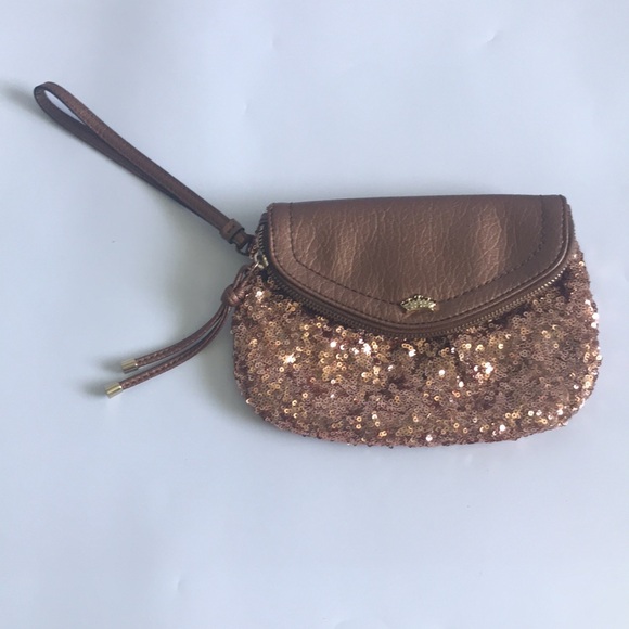 Juicy Couture Brown Sequined Wristlet - Picture 3 of 10